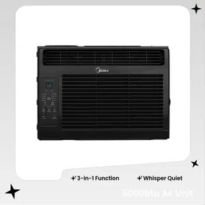Midea 5000 BTU Window Air Conditioner, 3-in-1 Cooling Dehumidifier Fan, Quiet Energy Saving AC Unit with Remote Control, Easy Install for Bedroom Office Small Room