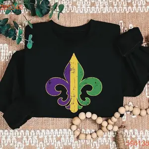 Stylish Collection Fleur De Lis Sweatshirt, Unisex Sweat, Party Sweater, Carnival Gift - Shop Now! Sweatshirt