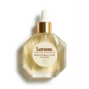 Lanese Marshmallow Cloud Silicone-Free Finishing Hair Oil for Glass Shine & Frizz Control | Infused with Batana & Abyssinian Oil | Weightless Softness for All Hair Types