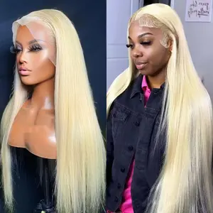 Mamushow 30 Inch 613 Blonde Lace Front Wig Human Hair 13x6 Straight HD Lace Frontal Wigs Full Lace 200 Density Pre Plucked for Women