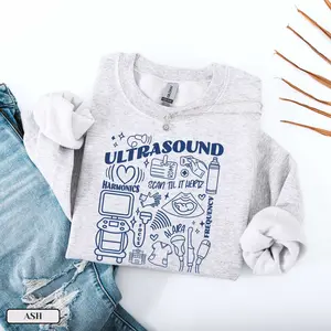 Sonographer T-shirt, Ultrasound Tech T-Shirt Or Sweatshirt, Sonographer Tee, Ultrasound Tech Ultrasound Tech shirt, Sonographer shirt Cotton Fabric Crewneck Womenswear Pockets Heart Pockets Heart Polyester