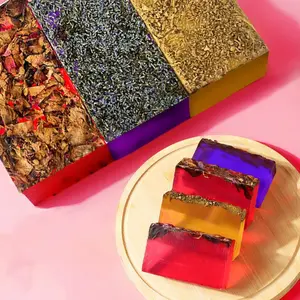 Handmade Essential Oil Soap 1.2kg - Rose Lavender & Turmeric Fragrance for Bathing, Oil Control, Facial Cleansing & Personal Hygiene Body Care Comfort