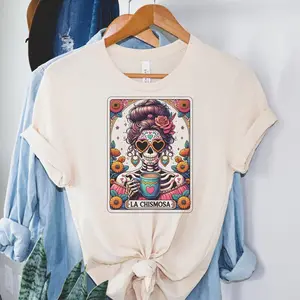 La Chismosa Tarot Gossip Shirt, Funny Skeleton Chismosa Tee, La Chismosa Tarot Card Shirt, Gift For Tarot Lover, Mexican Skull Shirt, Spanish Skeleton Tee