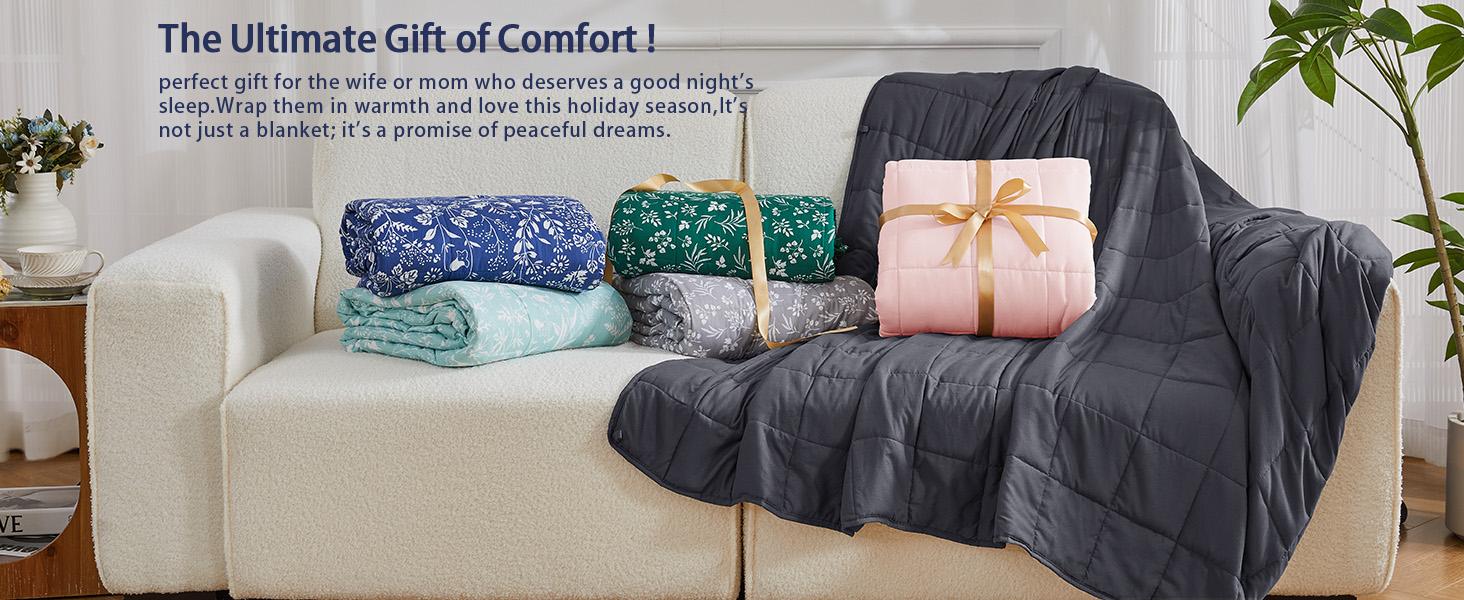 yescool Weighted Blanket for Adults,Cooling Heavy Calming Blanket for Deep Sleep,Perfect for 190-210 lbs, Queen Size Breathable Blanket with Premium Glass Bead, Machine Washable,20lbs For Stress & Anxiety