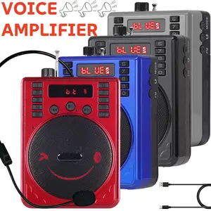 Portable Rechargeable PA Bluetooth Speaker Voice Amplifier USB/SD/FM Mic/Headset