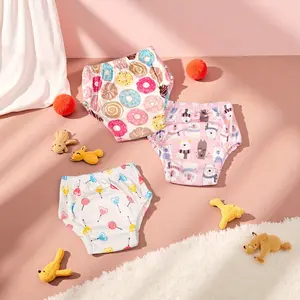 3pcs Fun Print Training Pants Toddler Training Underwear Ultra Thin Breathable, High Elastic Waistband No Tightness, Washable Reusable Potty Training Help