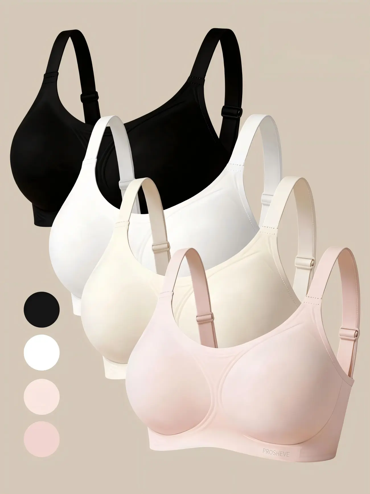 PROSHEVE Women Jelly Bra Wireless Underwear Bra Seamless No Underwire Full Coverage Support T-Shirt Bra Minimalist V-Neck Soft Breathable Adjustable Everyday Wear Womenswear  #Summervibes outdoorfun comfort sheer confort everyday bra summervibes,nylon