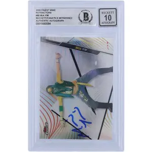 Mia Yim WWE Autographed 2020 Topps Chrome Refractors #88 Beckett Fanatics Witnessed Authenticated 10 Card - Fanatics Authentic Certified