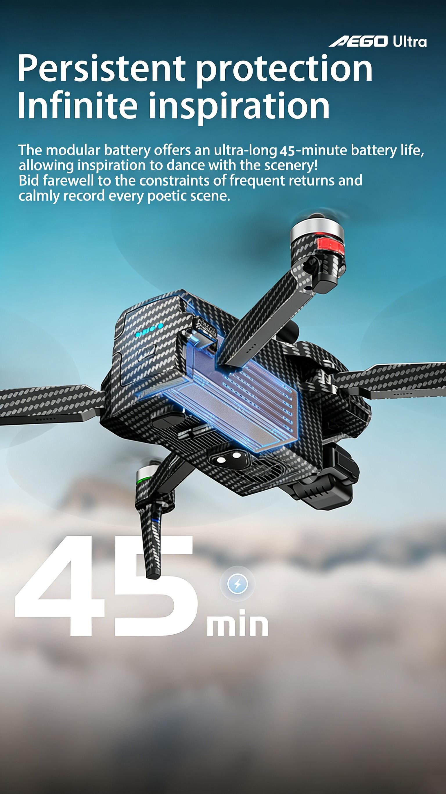 GPS Drone with Payload Drop (≤1.1lb), 4K Dual Camera, 3-Axis Gimbal, 7.2'' Screen Controller, 360° Obstacle Avoidance, 45Min Flight Time, Brushless Motor, Optical Flow, Foldable RC Quadcopter with 2 Batteries & Carry Case for Adults & Beginners