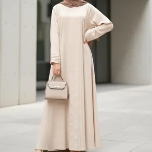 Serene Pleated Georgette Abaya Loose Full-Length Modest Style (MA254) summerwins