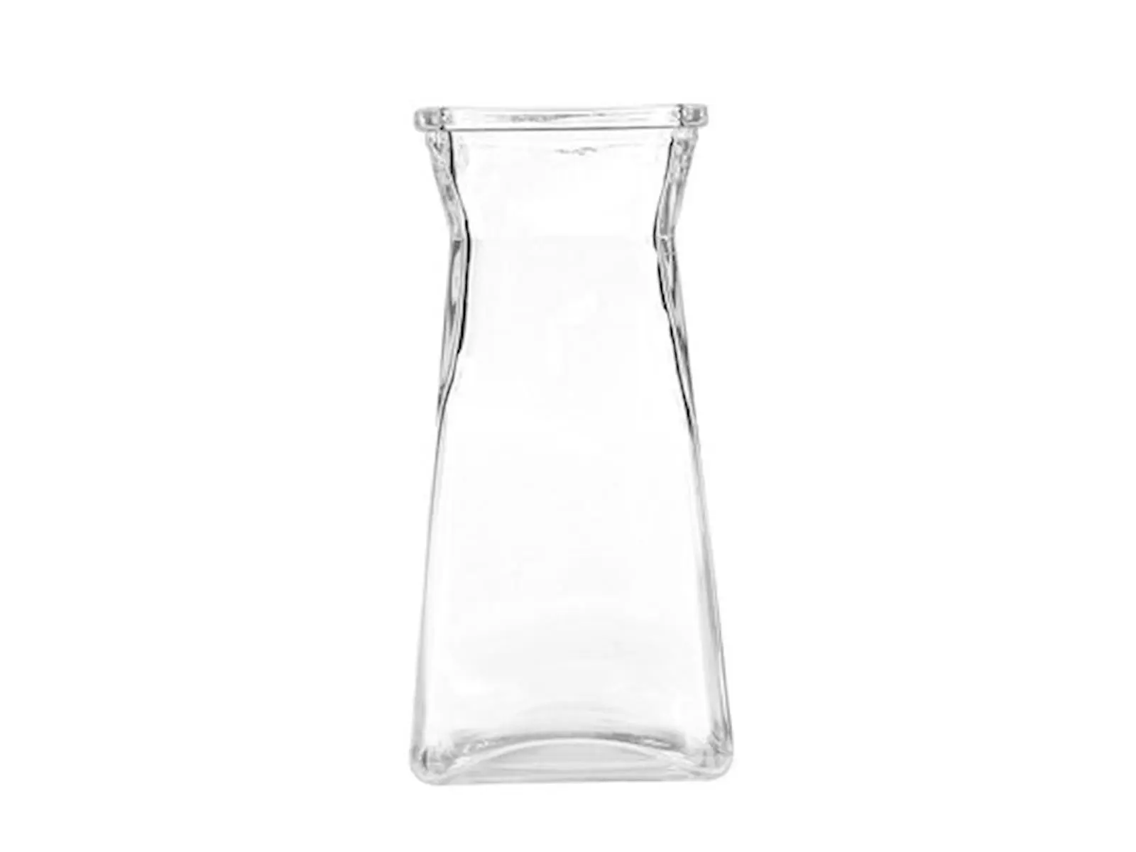 Clear Gathered Square 2 Vase