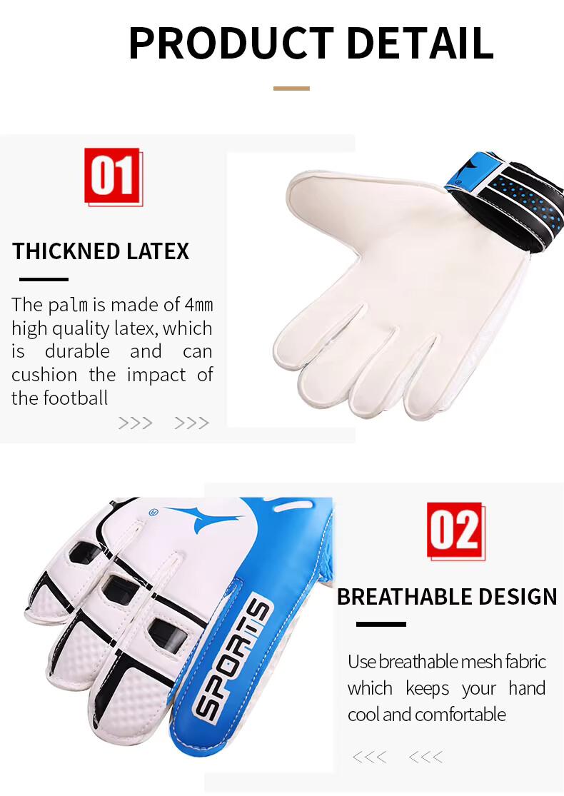 Professional Soccer Goalkeeper Gloves for Adults & Kids, Non-Slip Wear Resistant Training Gloves with Finger Protection