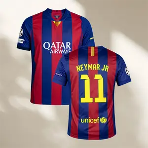 14–15 Home Neymar No. 11 Fan Edition Short-Sleeve Soccer Jersey