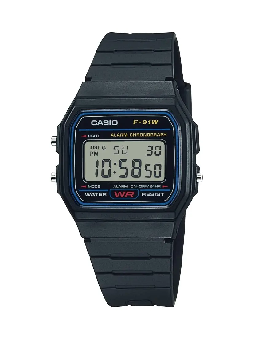 Casio Black Digital Mens Watch F-91W-1HDG Casio Black Digital Mens Watch F-91W-1HDG