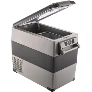 55L Portable Refrigerator & Freezer 12V Car Fridge with Compressor, Fast Cooling -20°F to 68°F, Dual Zone, 3-Level Battery Protection, for Truck RV Camper Boat Home and Outdoor Use