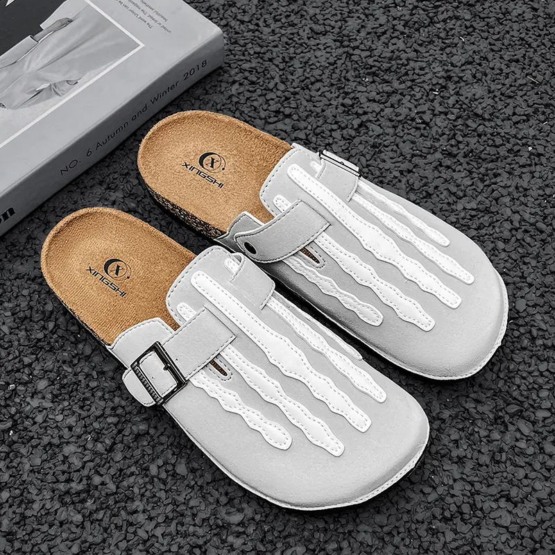 Men's Woven Fisherman Sandals, Faux Leather Closed Round Toe, Lightweight Flat Summer Footwear, Slip On Sandal, Adjustable, Pu Leather, Slide On Sandals, Casual And Comfortable