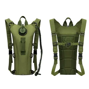 Men's and women's tactical backpack, 3L hydration bag backpack - lightweight, adjustable hydration bag with chest strap, leak-proof Oxford cloth, suitable for outdoor hiking, cycling, climbing use