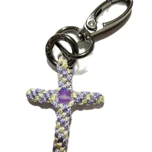 Lavender Light Cross Purse Charm
