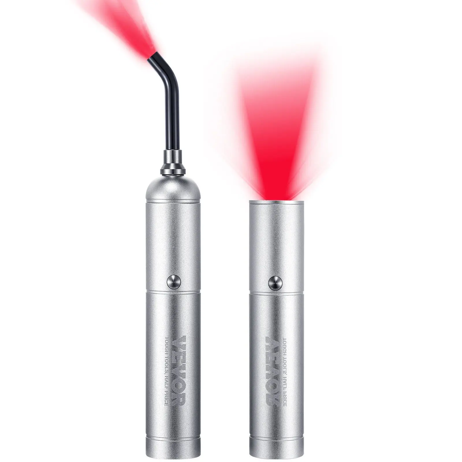 VEVOR Red Light Therapy Device with Removable Tip, 2 in 1 Facial & Body Light Therapy Wand for Joint Mouth Nose Ear, Handheld Red Light Healing Therapy Torch & 5 Wavelength, Pulse Mode for Pain Relief
