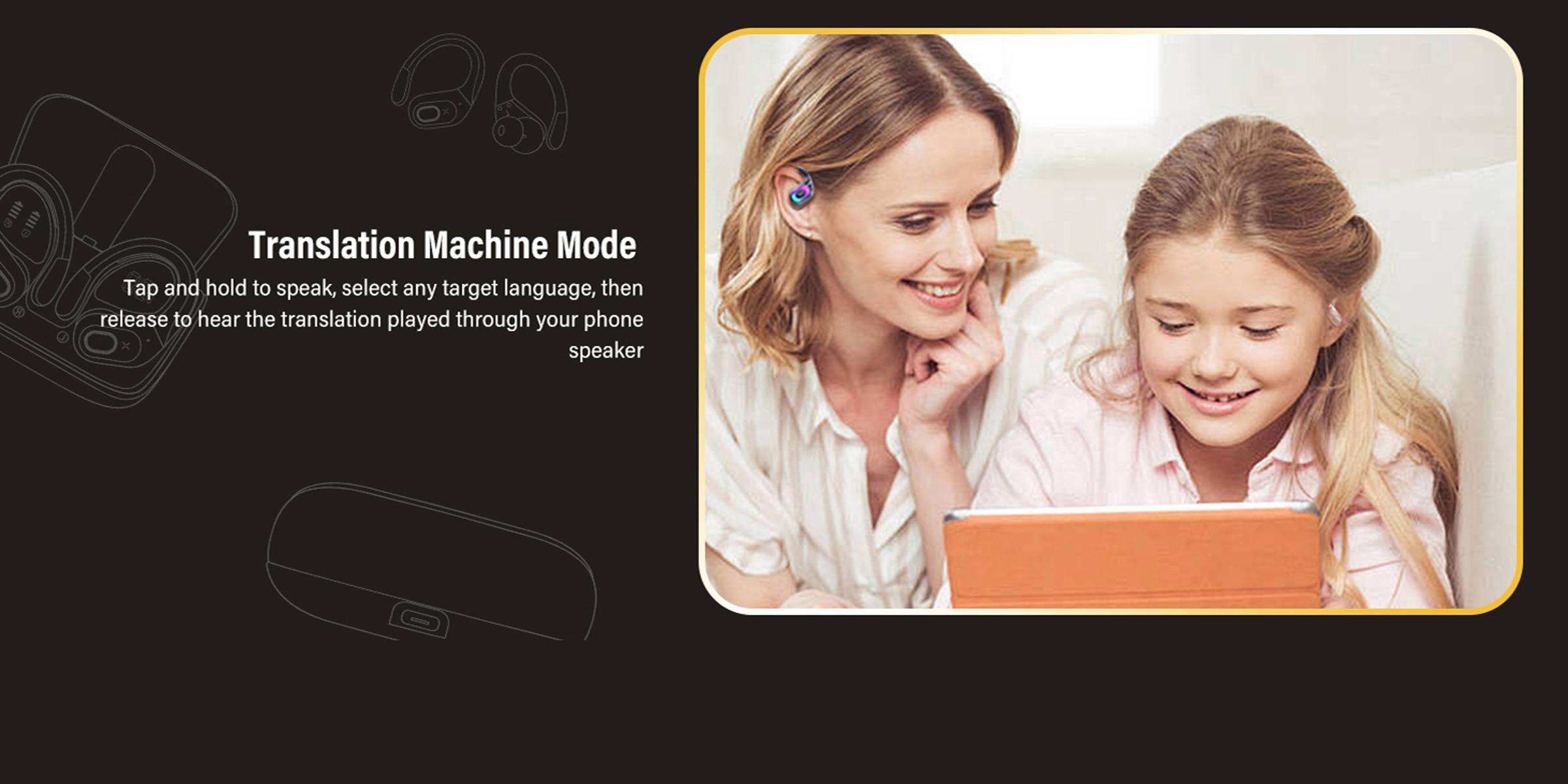 AI Translation Earbuds Real Time, 2026 Upgraded 156+ Language Translator Earbuds for iPhone and Android 3-in-1 Translation Headphones Translating Device for Travel Business Learning with Charging Case