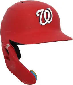 CJ Abrams Washington Nationals Game-Used #5 Red Batting Helmet vs. Philadelphia Phillies on March 27 and vs. Los Angeles Dodgers on April 9, 2025 - Fanatics Authentic Certified