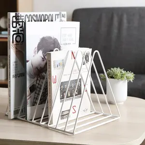 Magazine Holder,Newspapers Holder,Letters Storage,Desktop File Sorter Organizer Triangle Bookshelf Decor Home Office