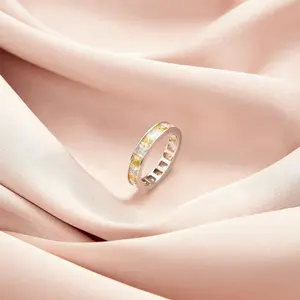 Yellow Stone Eternity Band - 4mm