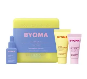 BYOMA So Hydrating Set - Barrier Repair Skincare Set with Creamy Jelly Cleanser, Hydrating Face Serum & Ceramide Face Moisturizer for Dry Skin - 30ml, 15ml, 15ml