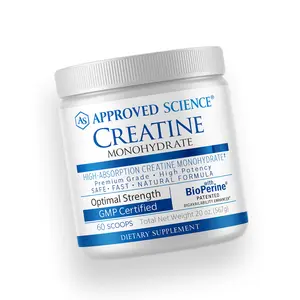 Approved Science Creatine Monohydrate – Build Strength, Boost Power & Recovery – 5000mg Pure Micronized Creatine – 60 Servings – No Fillers, Vegan, Gluten-Free, Made in USA Dietary Supplement