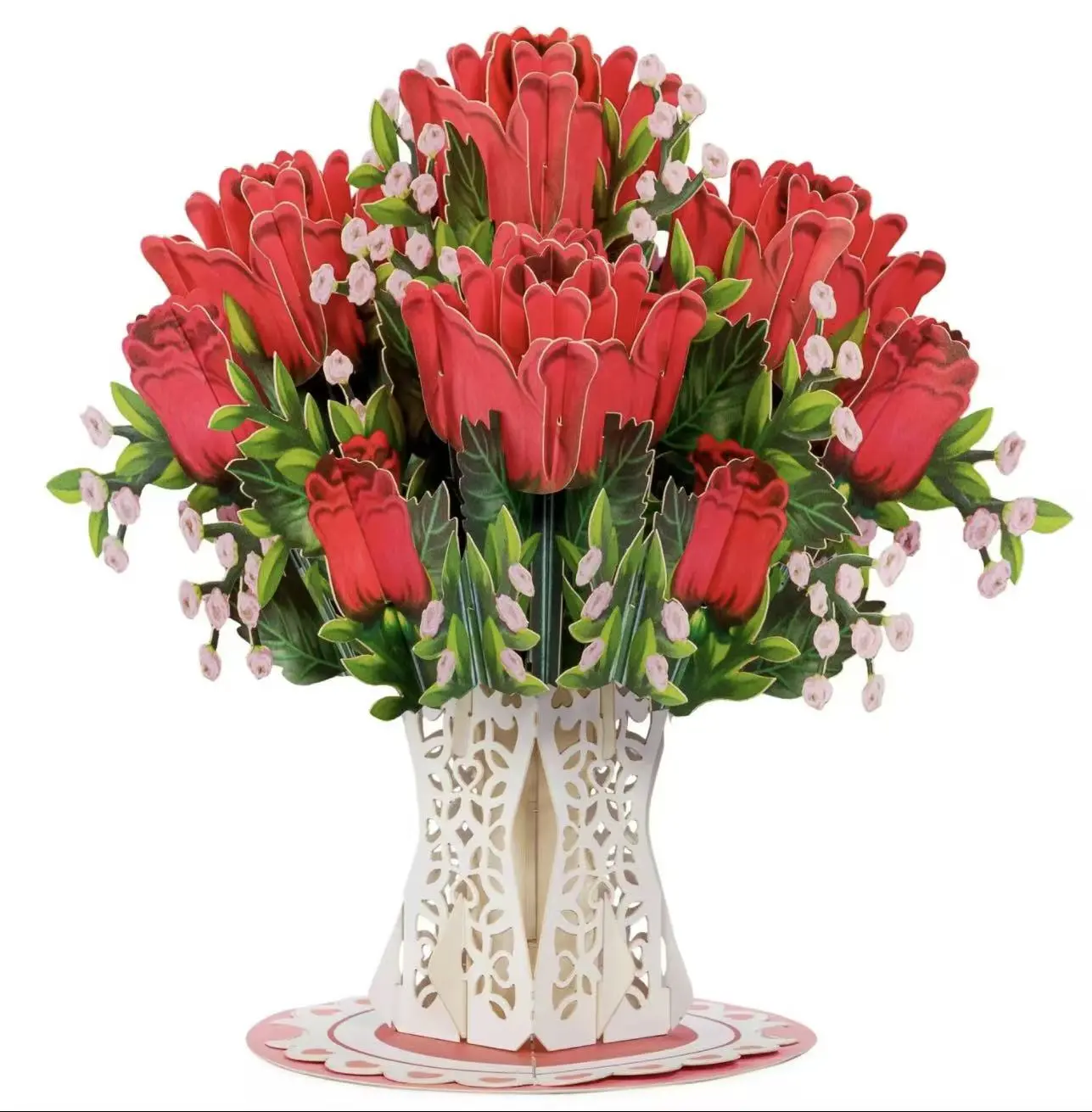 Paper Love Flower Bouquet Pop-Up Card – 3D Popup Greeting Card & Keepsake Paper Flowers Gift. Unique Thoughtful Viral 2026 Gifts for Mom, Wife, Grandma, Mother-In-Law, Birthday, Graduation, Wedding, Anniversary, Get well,