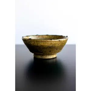 Handmade Yellow Tamegroute Moroccan Ceramic Bowl