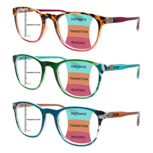 3 Pack Progressive Multifocal Reading Glasses  Anti Blue Light Readers for Men and Women