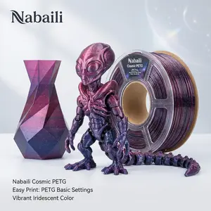 Nabaili Cosmic Universe PETG Printing Filament - Easy Print with Vibrant Iridescent Color for 3D Printing Projects