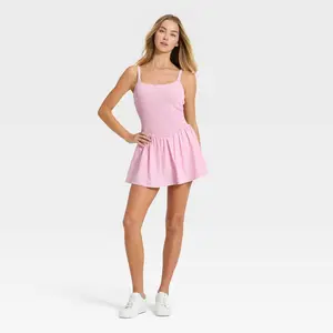 Women's Drop Waist Smocked Active Dress - JoyLab