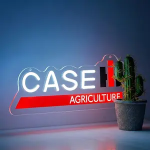 International Harvester Neon Signs for Wall Decor Dimmable IH Tractor Vehicle Neon Light Farm Repair Shop Basement Signs USB Powered for Farm Bedroom Man Cave Bar Birthday Gifts