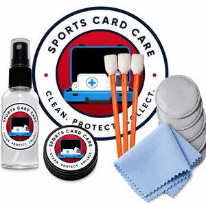 Poké & Sports Card Cleaning Kit with Spray, Polish & Wax - Collectible Sports Cards Grading Preparation for PSA, SGC, BGS TCG