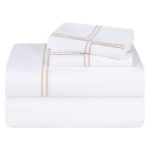 Superior Spring Blooms Cotton Embroidered SheetSet-Cal/King