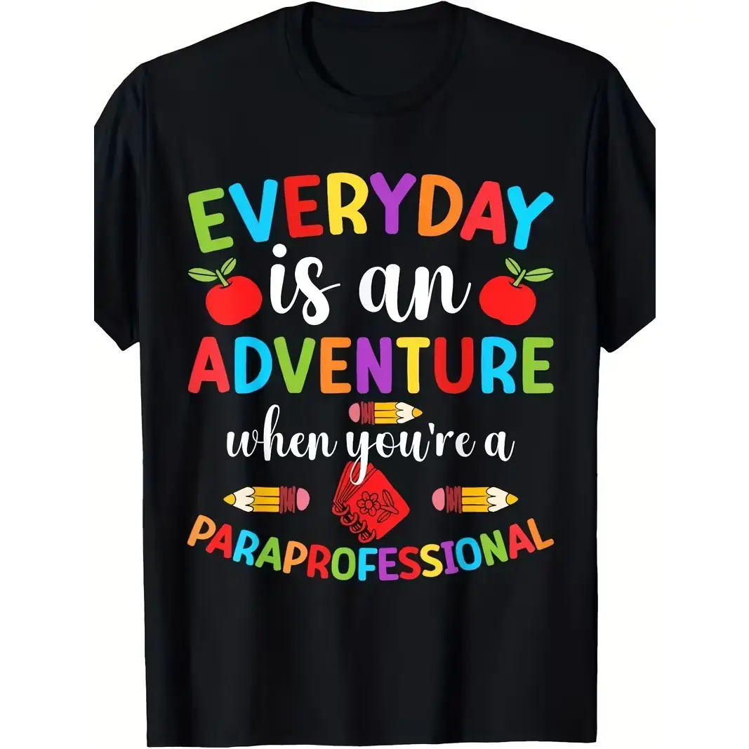 Para Paraprofessional T-Shirt-220Gt T-Shirt 100% T-Shirt Same Style for Men And Women 2025 Summer Short-Sleeved Printed T-Shirt Pure