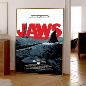Jaws 1975 Movie Retro Poster