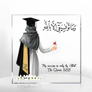 Acrylic Graduation Plaque, Muslim Graduate Design with Arabic Text, Quran Quotes, Desktop Decoration, 2026 Graduates Gift