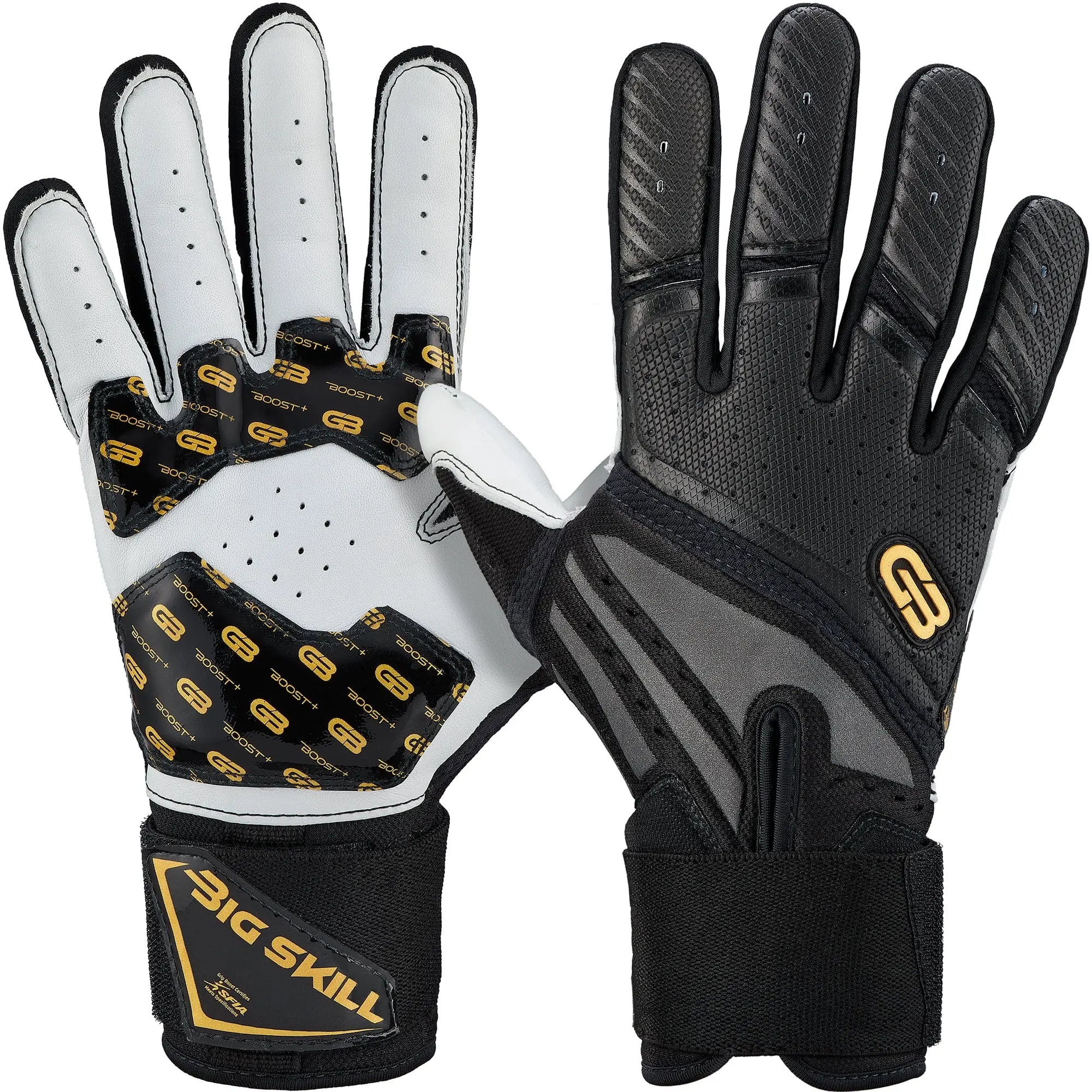 Grip Boost Big Skill 2.0 Lineman Football Gloves – Black Grip Boost Big Skill 2.0 Lineman Football Gloves – Black