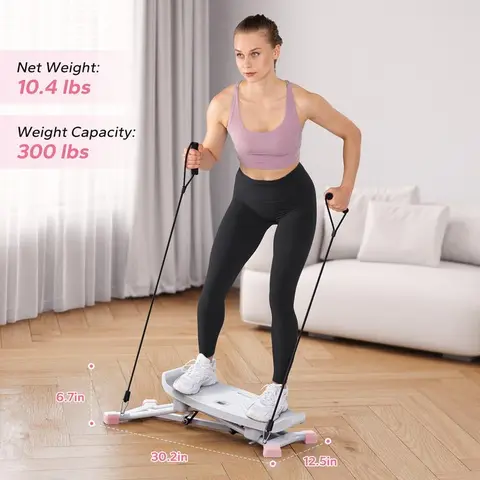 Merach Balance Board Balancing Machine Rocking Stepper Leg Exercise Low Impact Plyometric Training Fun Cardio Trainer Full Body Aerobic Exercise Equipment BackToSchool