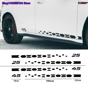 2pcs KK Car side body sticker For VW Volkswagen mk6 mk8 polo 6 golf 8 GTI Clubsport 45 Edition 25 35 40 Auto Accessories