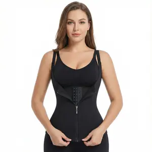 Women’s Front Zipper Vest, Sleeveless Adjustable Strap Top, Soft Stretch Breathable Fabric, Comfortable Slim Fit Casual Tank, Lightweight Everyday Wear, Inner Hook Detail, Suitable for Workout, Yoga, Daily Activities, Plus Size Available