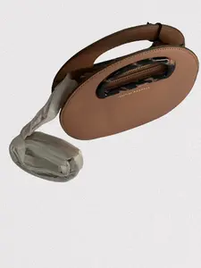 Loeffler Randall Leather Indy Circle Crossbody Bag Purse - Blush