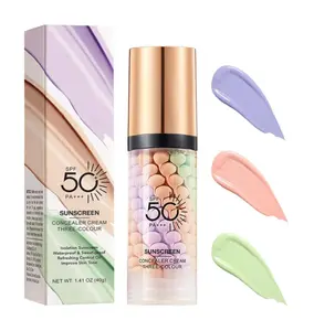 Primer for Face Before Makeup,One Step Color Corector Primer,SPF 50 PA+ 3 In 1 Sunscreen Isolation Cream,Color Correcting Facial Serum Oil Control & Moisturizing Skin Tone,Tinted Moisturizer with Spf