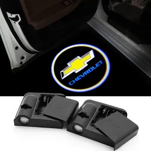 1/2/4PCS Door Wireless Sensor Welcome Light Night Ghost Image Projector Light For Chevrolet Captiva Cruze Spark Colorado Malibu Trax Z71 Aveo Orlando Lacetti Equinox Camaro Cavalier Epica Impala Tracker Nubira