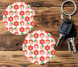 Strawberry Car Coaster Set