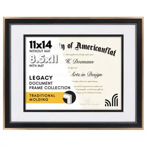 Americanflat Vintage Diploma Frame | With 8.5x11 Mat | Shatter-Resistant Glass