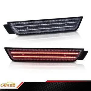 Smoke Lens Rear Fender LED Side Marker Light Lamps Fits For 2010-15 Chevy Camaro